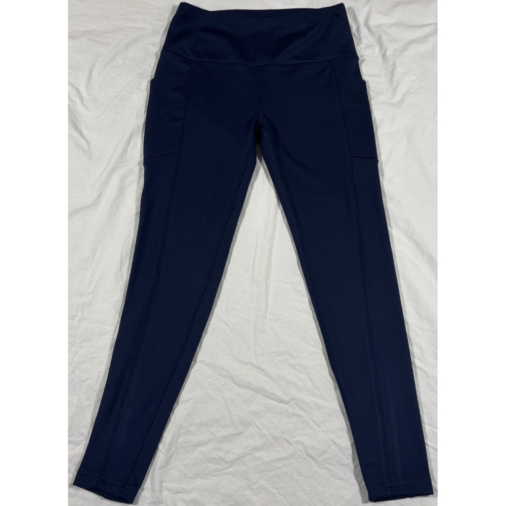 Legend Womens Activewear Leggings Navy Blue High-Waisted Yoga Comfort Stretch M